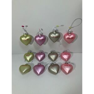 Heart Ornaments, Blown glass by Lillian‎ Vernon